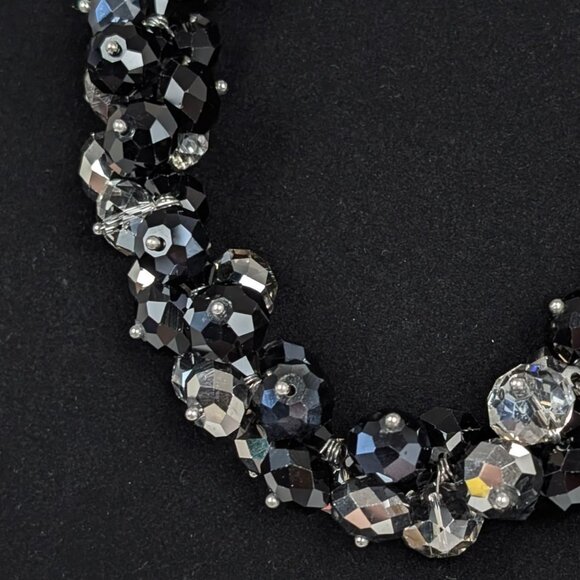 Ali Khan Dark Crystal Cluster Necklace - Picture 3 of 6